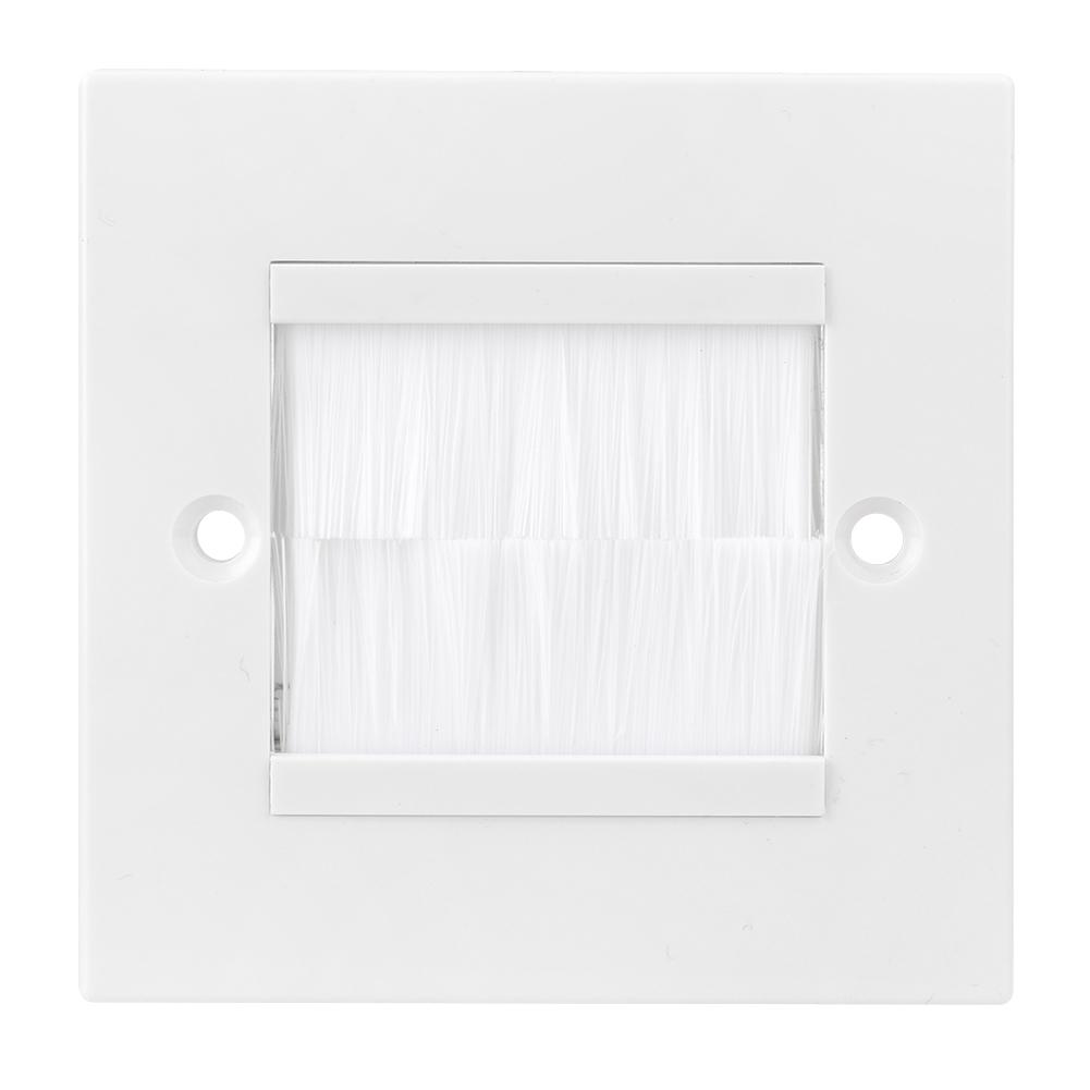 Dust Prevention Brush Cable Wall Plate Port Insert Cover Outlet Mount Panel
