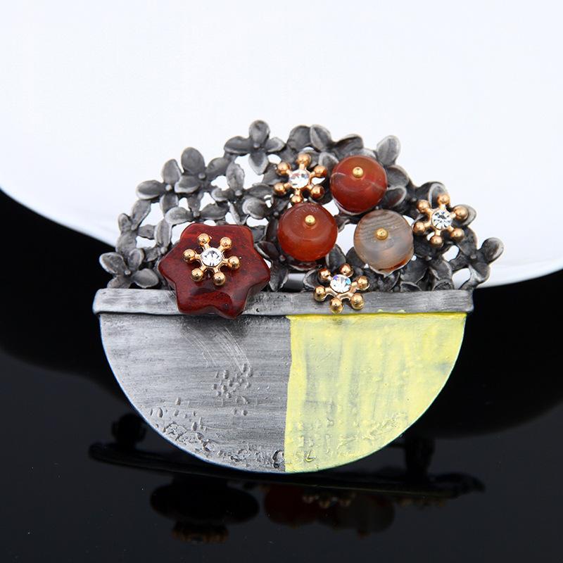 Hot Alloy Brooch Clothing High-End Light Luxury Clothing Accessories High-End Pin Accessories Flower Brooch