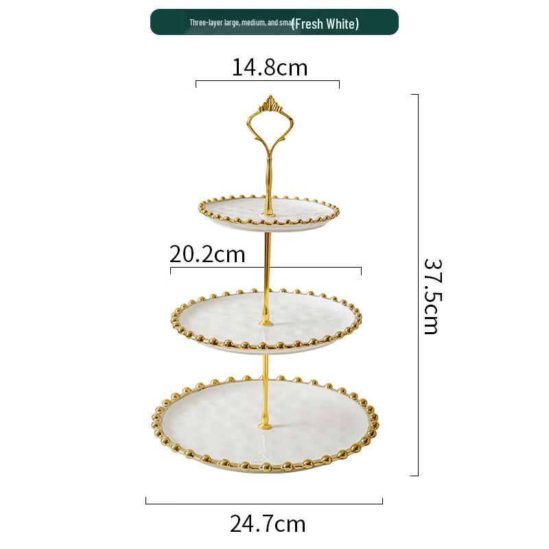 Керамическая многоуровневая тарелка для фруктов и десертов
