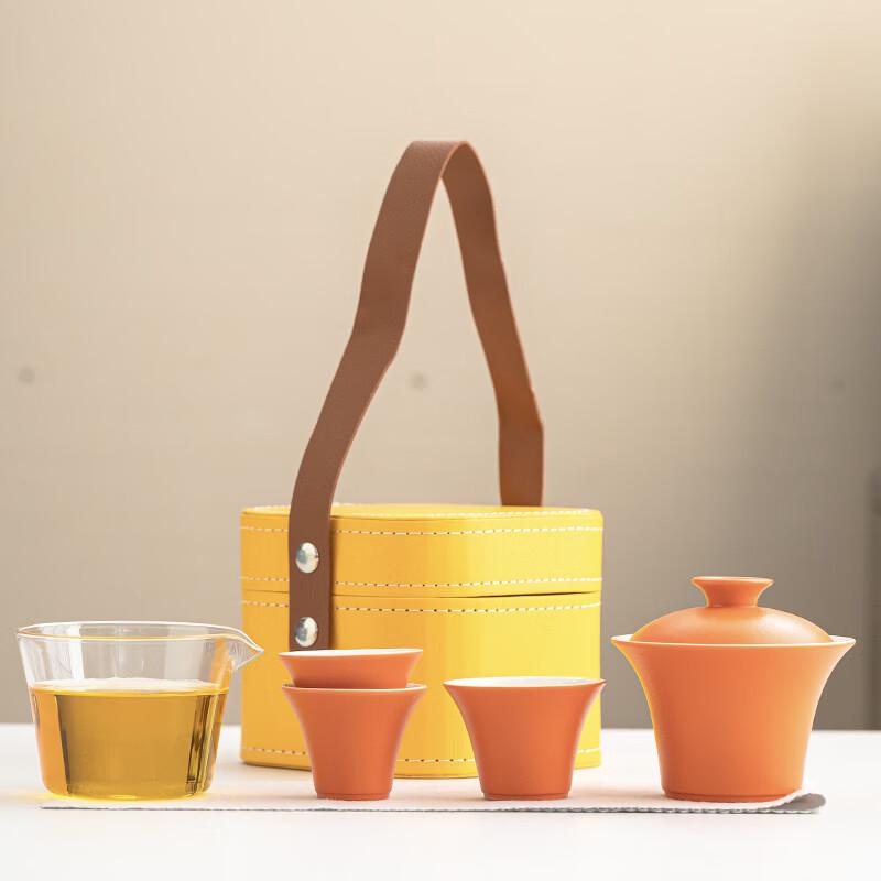 Muyi Coarse Pottery Travel Tea Cup Set