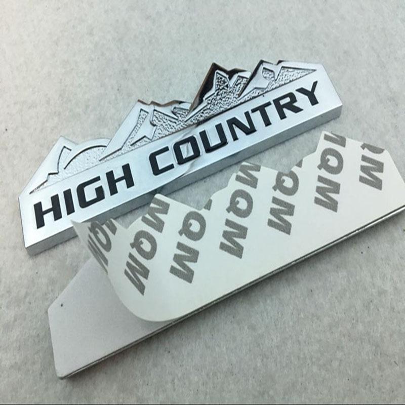1pcs 3d Metal High Country Car Rear Emblem Badge Sticker For Fit