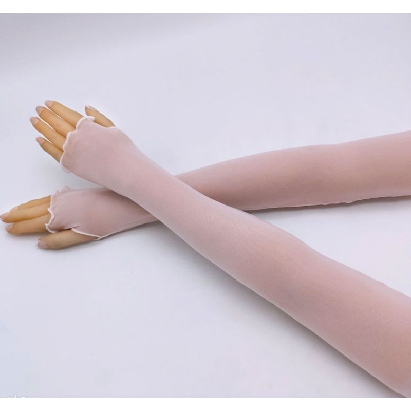 

Однотонная сетка, скрывающая шрам, татуировка, крутой дышащий рукав Light pink One size