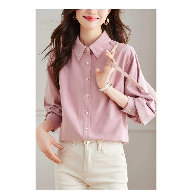 Women S Long Sleeve Cotton Shirt Casual Autumn Commute