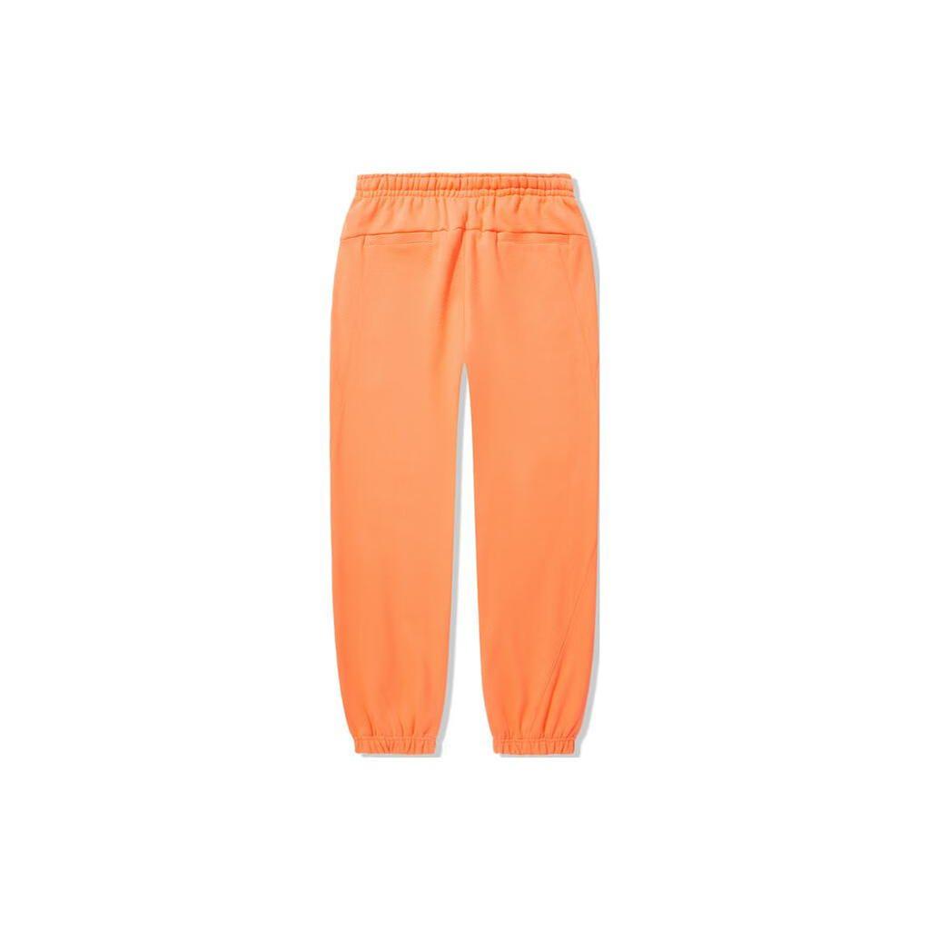 Li Ning Vital Series Solid Color Tapered Knit Sports Pants Men Pants Cloud-Orange AKLTD97-2