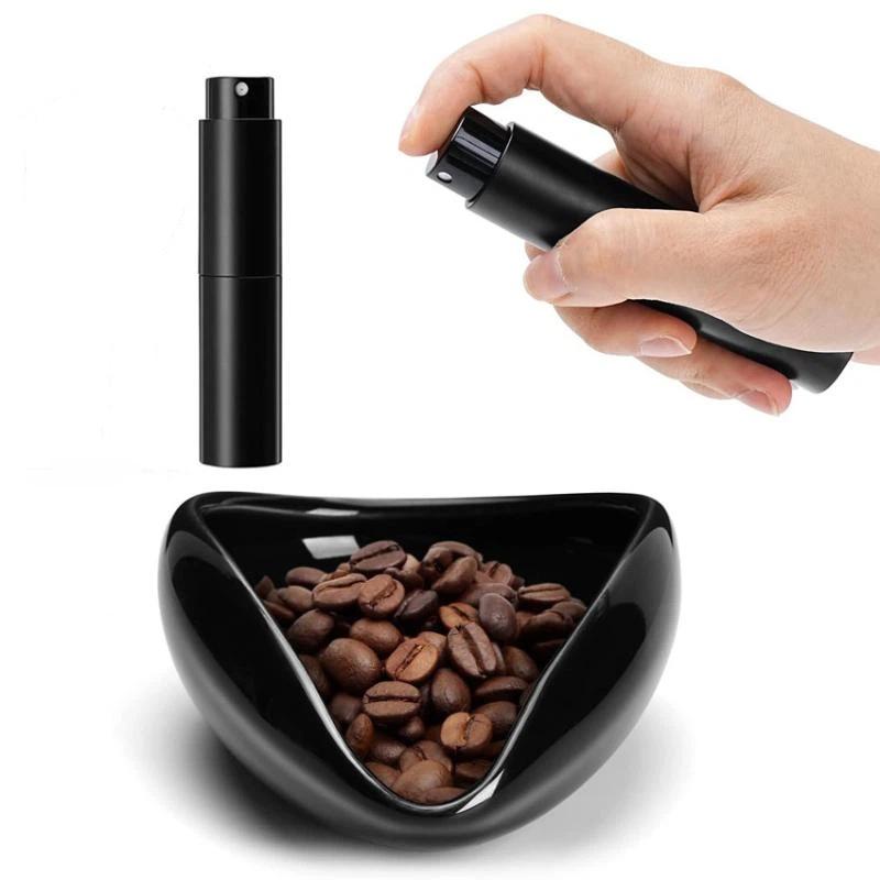 Ceramic Coffee Bean Dosing Cup With Spoon Measuring Tray Kit Espresso Brewing Accessories For Tea And Coffee Lovers