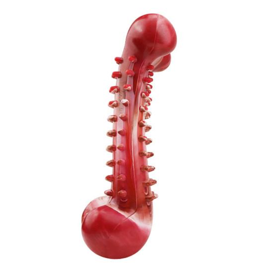 Přírodní kaučuková žvýkací hračka pro psy Kost pro dentální hygienu s hovězí příchutí Úleva při prořezávání zubů Bezpečná hračka pro psy velkých plemen