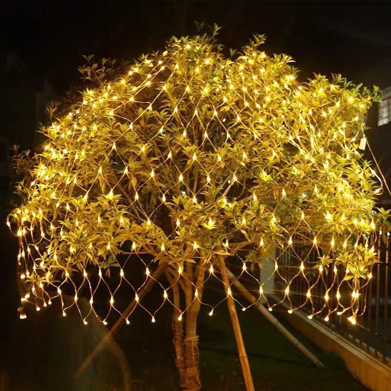 Outdoor LED Fishing Net Lights, Waterproof Starry Sky Mesh for Courtyard, Lawn, and Tree Decoration