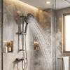 Extra-Wide Large Panel Handheld Shower Head 7 Modes Massage Shower Head  Low Water Pressure