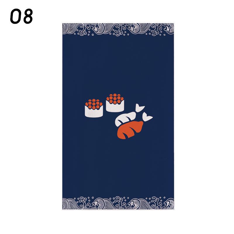 Japanese Style Door Head Half-curtain Noren Cuisine Izakaya Sashimi Seafood Restaurant Decor Short Curtains Kitchen Partition