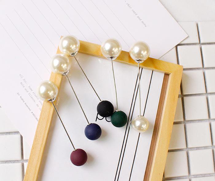 Korean Pearl Brooch: All-Match Women's Cardigan, Scarf Pin, Shawl Buckle, Small Jewelry Accessories