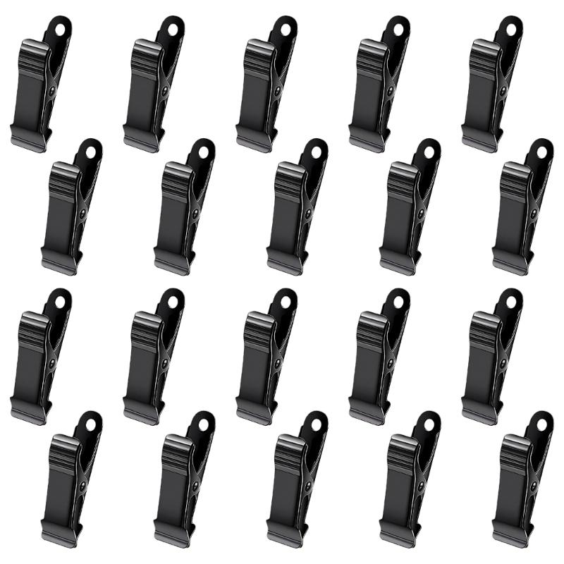 20Pcs Professional Document Clip Metal Reverse Action Clamp with Hanging Hole For Household Improvement Metalworking