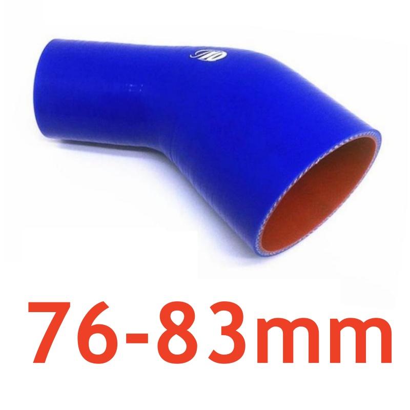 45 Degree Silicone Tubing Hose 3.5inch 4inch 76/83/89/102mm Elbow Reducer Intercooler Turbo Air Intake Pipe Blue Black Universal