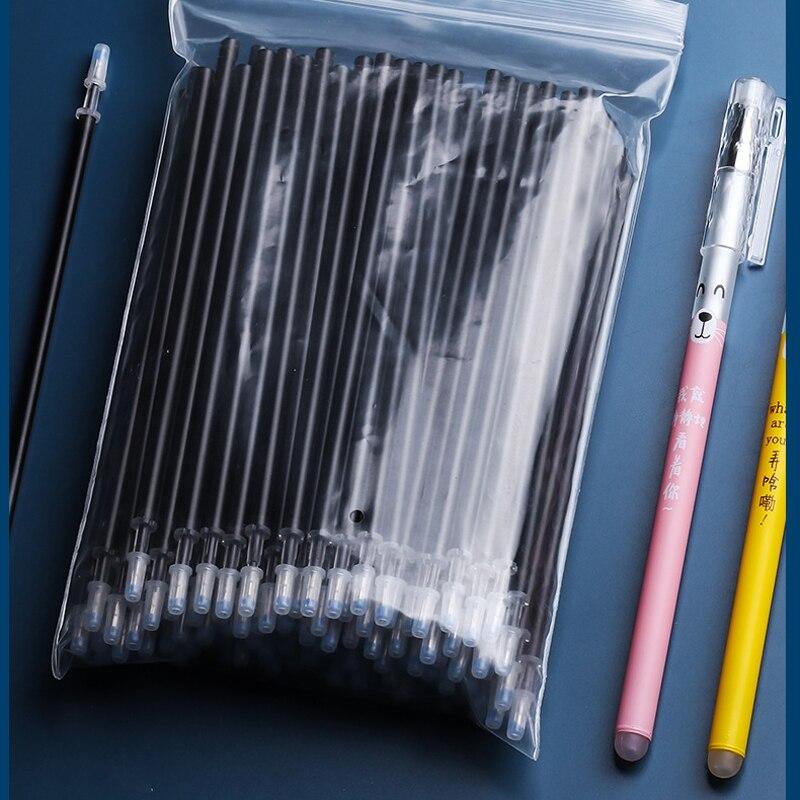 

10/50/100pcs Erasable Gel Pen 0.5mm Erasable Pen Refill Rod Blue Black Ink Washable Handle For School Stationery Office Writing 10PCS чёрный