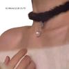 Sexy Pearl Necklace Snowflake Furry Collar Chain Delicate Snowflake Choker