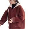 Women's Lambswool Fur-Lined Hooded Jacket - Autumn/Winter Loose Slimming Versatile Top