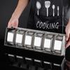 Huihuang Large Stainless Steel Seasoning Box with 6 Compartments and Spoons
