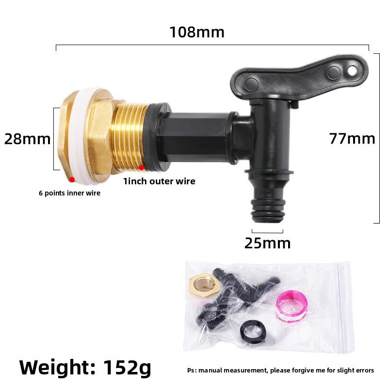 IBC Tote S60*6 Small Nozzle Connector Rain Barrel Connector Faucet Spout Garden Accessory Blue