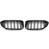 Griglia paraurti anteriore per BMW Serie 5 M5 G30 G31 520i 530i 540i ABS 2 listelli Griglia anteriore a rene Nero lucido