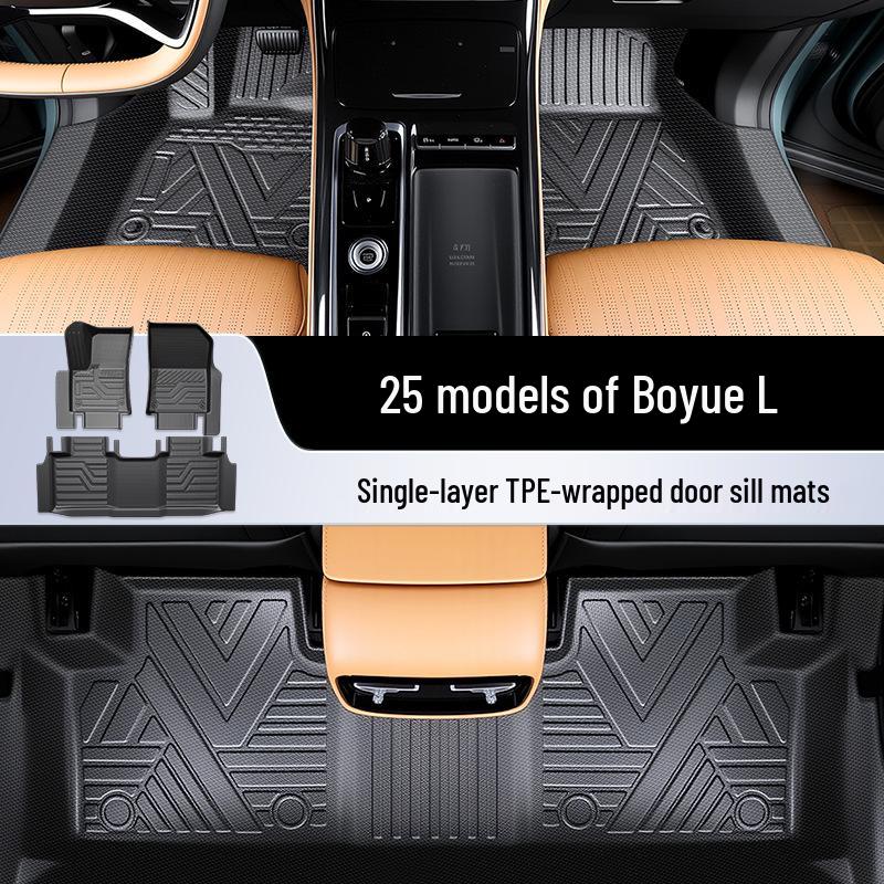 Compatible TPE Floor Mats for 2025 Geely Boyue L - Complete Interior Set