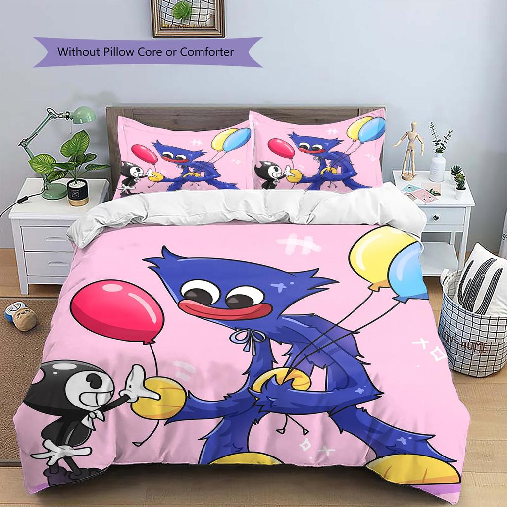 Wogi Pattern Bedding Quilt Set Home Decoration Gift (1 * duvet cover + 2 * pillowcase without core)