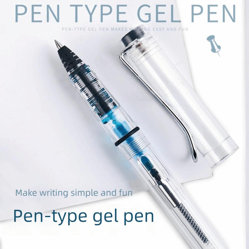 Adult Office Transparent Piston Fountain Pen Student Handwriting Ballpoint Pen New Zhengzi Pen