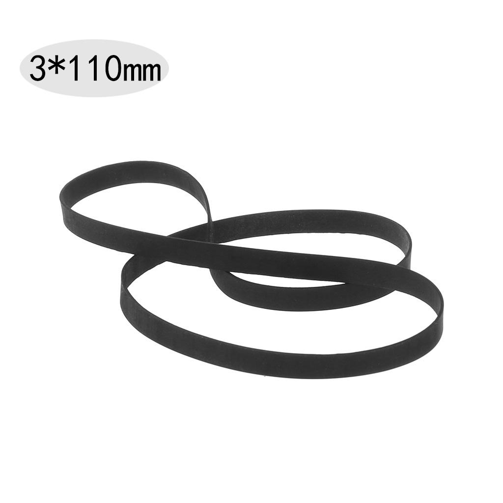 3mm Wide Flat Cassette Tape Machine Belt Assorted Common Belt for Recorder  Repeater DVD Drive Rubber Belt