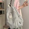 Schoolbag New Korean Version Ins High Value Fresh and Sweet Backpack Student Large Capacity Simple Casual Plaid Backpack Women
