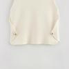 2024 Winter Women's European & American Style Knitted Vest with Side Button Embellishment