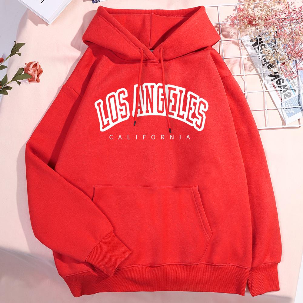 Los Angeles California City Hoody Men Women Creativity Crewneck Clothing Fashion Pullover Hoody Autumn Fleece Warm Streetwear