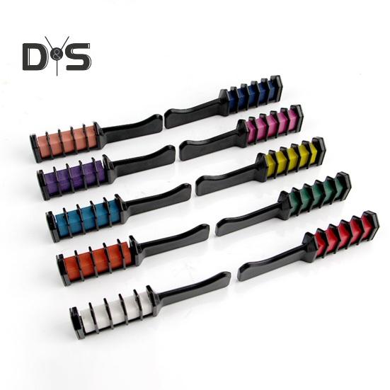 10 Colors Hair Dye Comb Washable Temporary Hair Chalk Kids Adults Disposable Hair Color Powder Applicator Brush Christmas Halloween Cosplay Makeup
