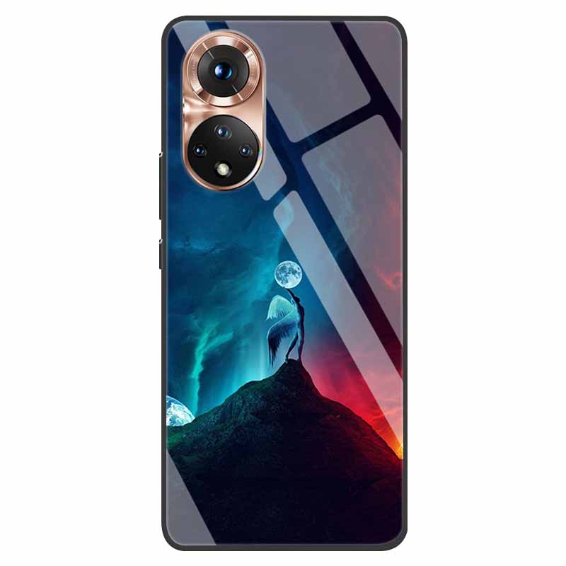 Luxury Case for Huawei Honor 50 Cover Tempered Glass Cover for Huawei Honor 50 Phone Case Honor50 6.57" Coque Bag Fashion Bumper