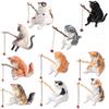 WATASHINO Cat Fishing Cat Aquarium Miniature Mini Fishing of Figurine, Ornament, Object, Toy, Toy, (Set 10)