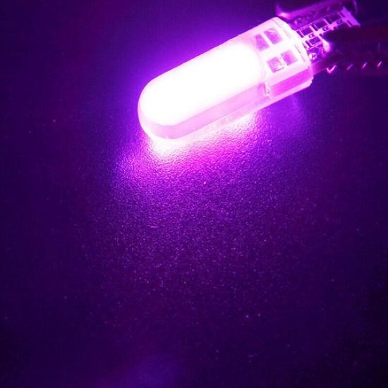 50PCS T10 COB Pink LED Car Canbus License Plate Light 12V Bulb 194 168 W5W AC