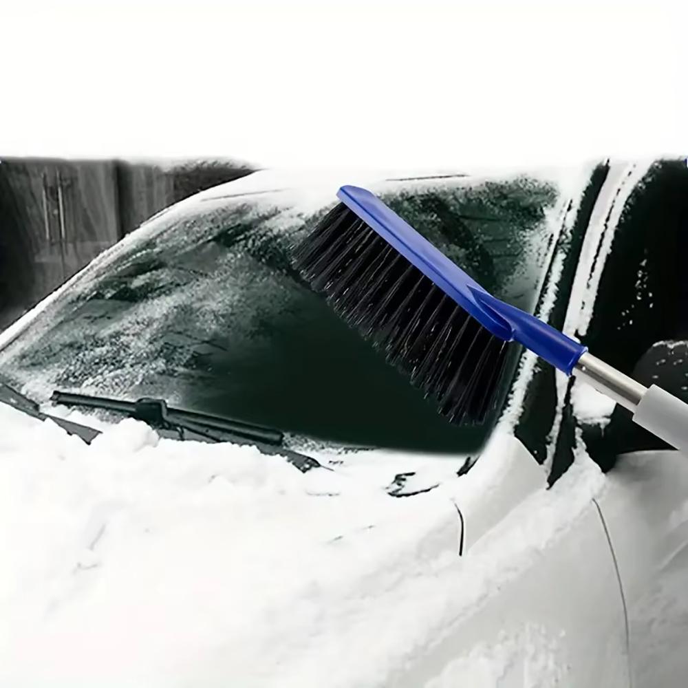 2-in-1 Brush Scrape Dual Purpose Garden Car Detachable Snow Shovel Windshield Window Cleaning & Scraping Tool Winter De-Icing Broom Accessories
