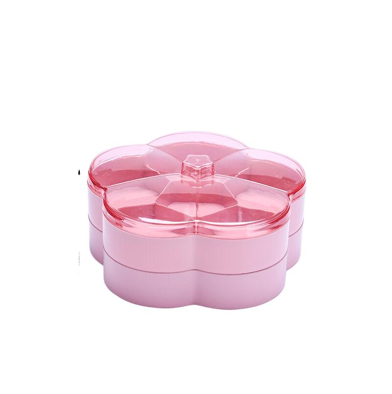 Large Capacity Nut Snack Storage Box, Double-layer Stackable Fruit Tray, Household Food Container, New Year Snack Storage Box