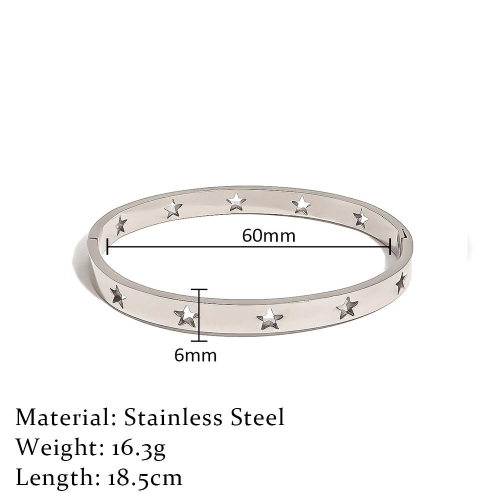 

Stainless Steel Cut Bangle Openable Gold Sliver Color 4mm Angular Bracelets For Women Fashion Accessory 54-56mm