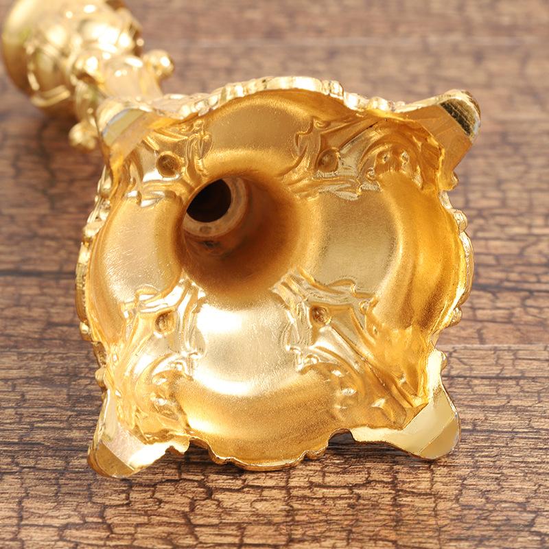 Baroque Style Classical Relief Sculpture Metal Candle Holder Home Decor Living Room Desktop Fireplace Candlestick Ornaments