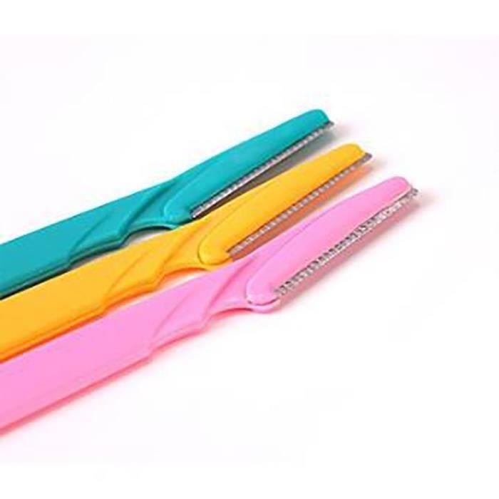 Rasoir À Sourcils Acier Inoxydable Bleu / Rose / Jaune