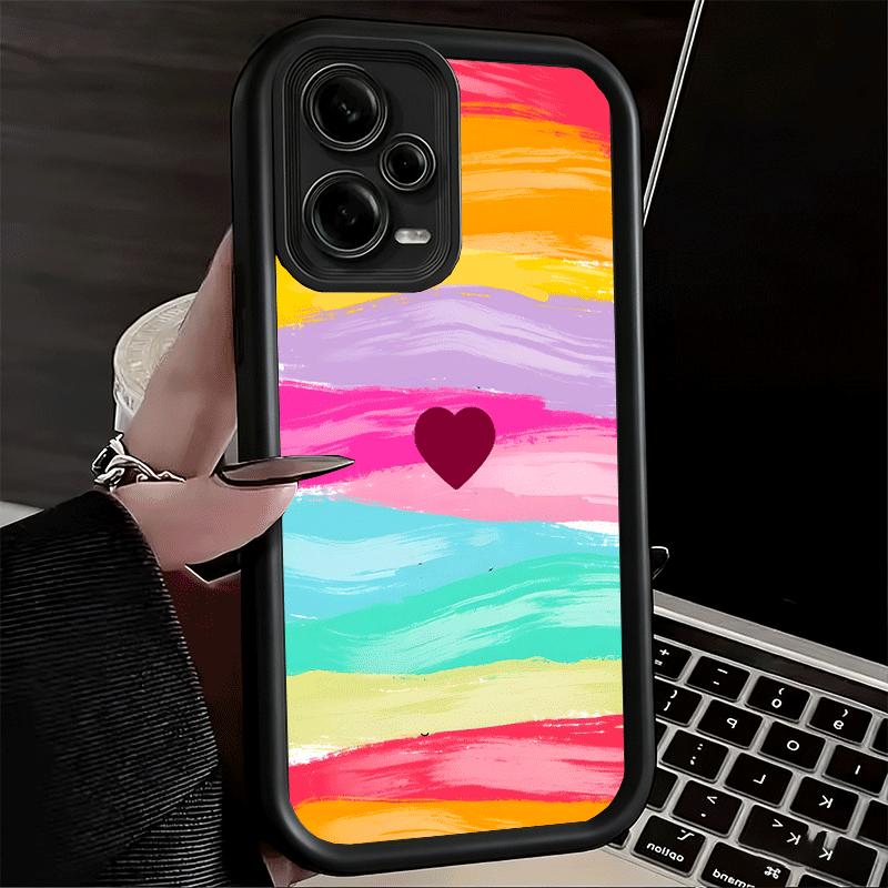 Rainbow Gradient Love Desgin Soft Phone Case for Xiaomi Poco X7 X6 X5 Pro X4 Gt X3 F7 Ultra M8 M7 Redmi 15C 15 14C 13 13C 12 12C