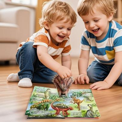 3D Dinosaur Encyclopedia Prehistorica Dinosaur Pop-Up Book Interactive Educational Dinosaur Book for Kids 1-3 Dinosaur Lovers Gift