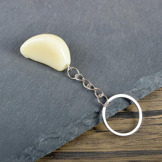 PVC Keychain PVC Garlic Shape Compact Lightweight Key Chain Simulated Vegetables Corrosion Resistant Keyring Men Women Versatile Backpack Accessory