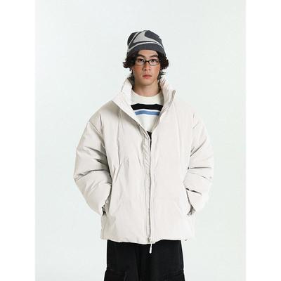 Veste matelassée doudoune tendance pour homme à col montant - Coupe ample, coupe-vent, chaude Hiver 2025