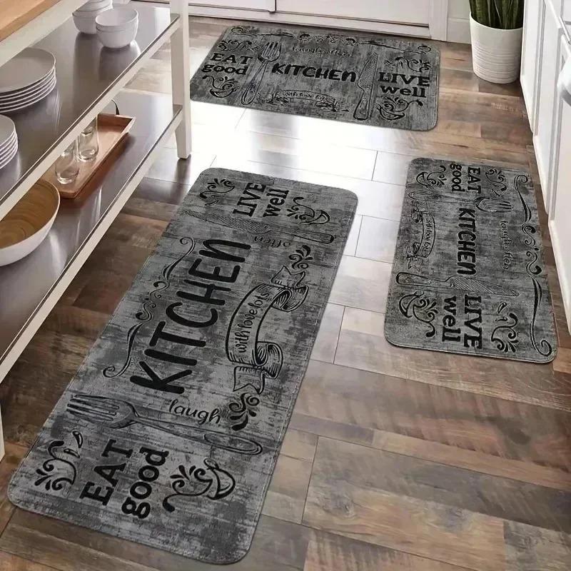 1PC Welcome Charactor Door Mats Kitchen Rugs Non-Slip Design Bathroom Rugs Bath Mat Carpet for Living Room Sink Laundry Decor