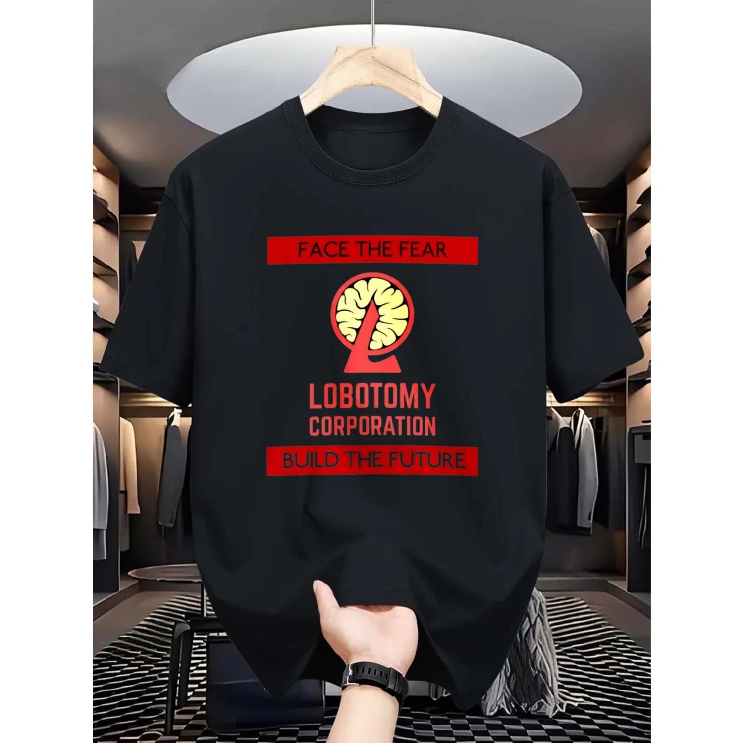 

Men s _Lobectomy Company_ Logo and _Face Fear_ Slogan T-shirt - Inspired By Video Games, Popular Culture, Clothing, Daily Wear XXXXXL чорний