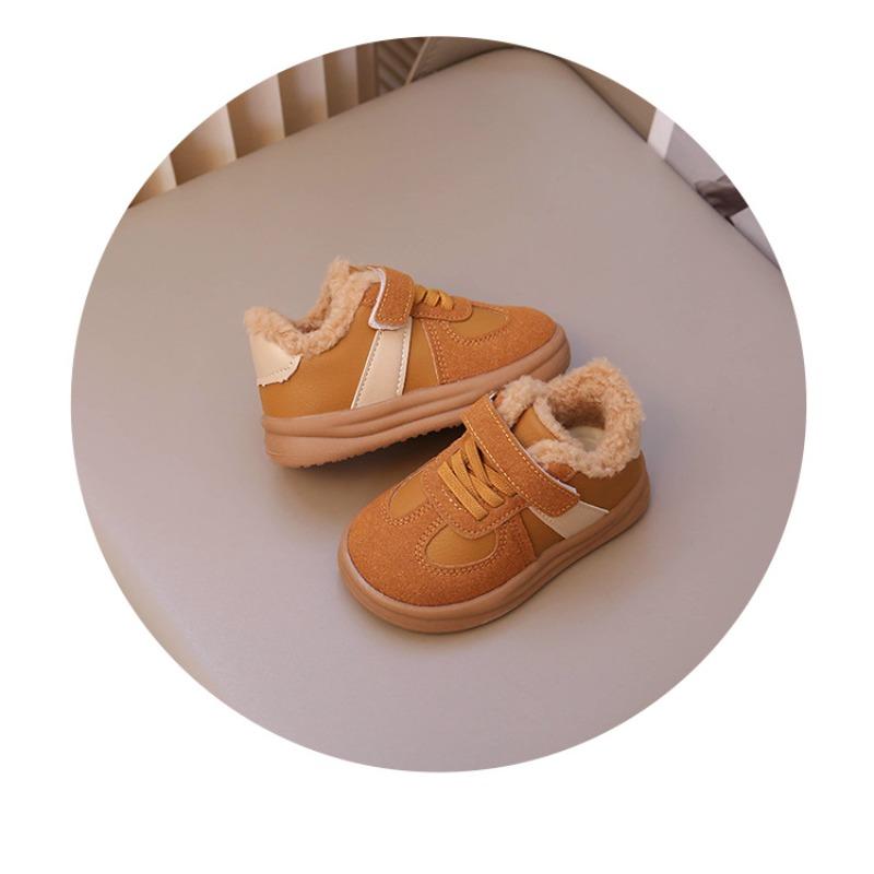 Korean Version of Children's Cotton Shoes Winter New Boys' Lamb Wool Velvet Warm Winter Shoes Girls' Baby Two Cotton Shoes