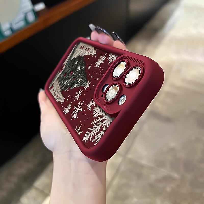 Colorful Christmas tree pattern phone case for iPhone 17 16 15 14 13 12 11 Pro/ Max /Plus anti-fall and shockproof rear cover
