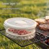 Portable Fruit and Snack Tray with Fresh-Keeping Compartments – Transparent Storage for Outings, Picnics, Camping, and Refrigerator Use