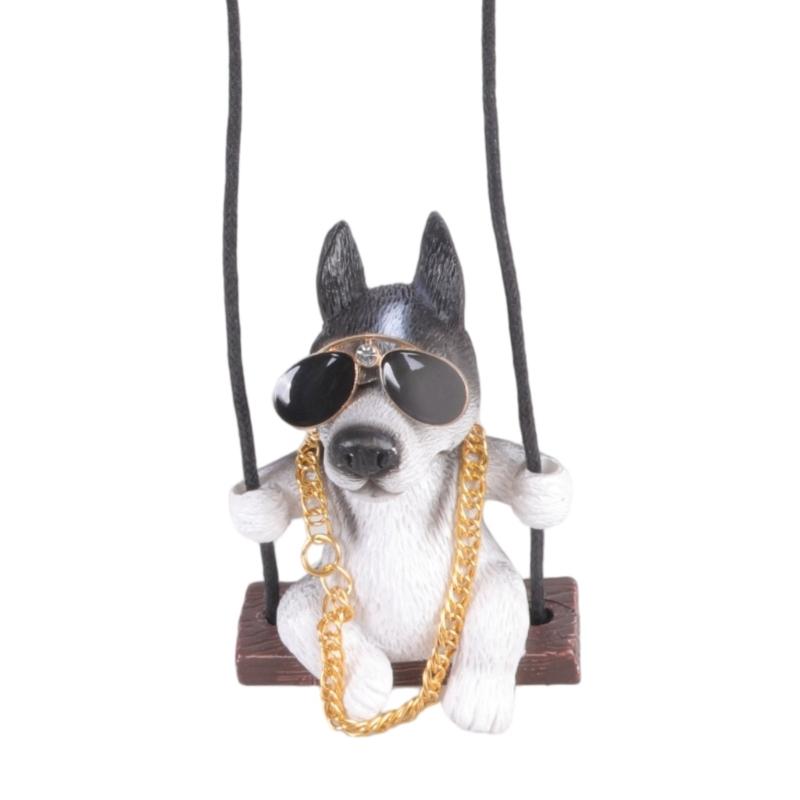 Fun Dog Expression Car Hanging Decoration Multiple Styles Resin Craft Safe Dashboards Decoration Present for Driver