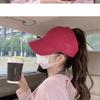 Trendy 2024 Adjustable Cotton Baseball Cap For Women With Ponytail Opening And Sun Protection
