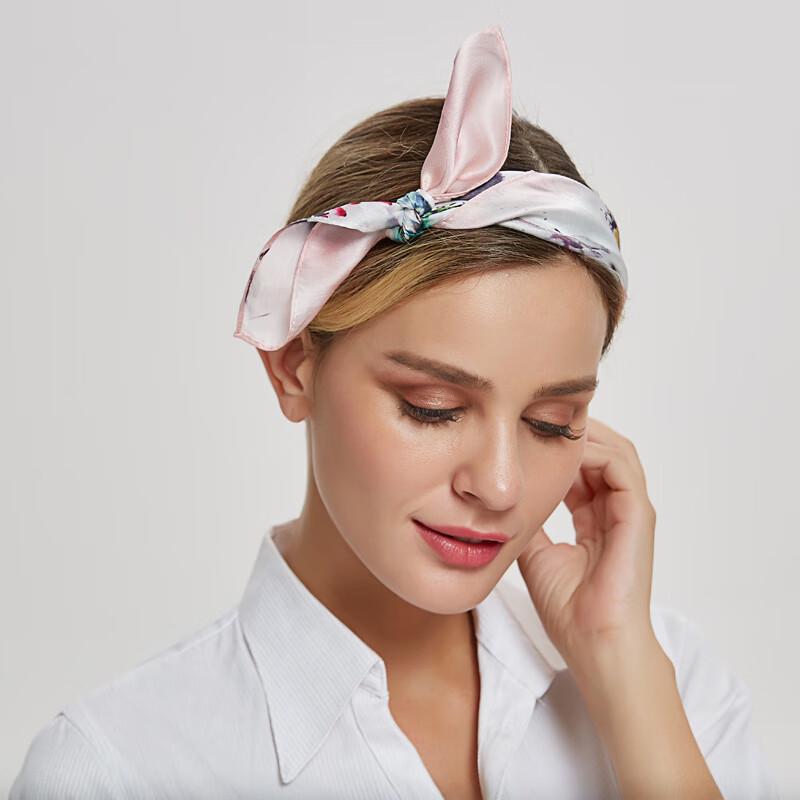 Hengyuanxiang Crepe Satin Silk Square Scarf